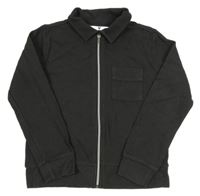 Antracitová prepínaci mikina s golierikom V by Very