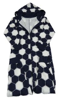 Tmavomodro-bílá vzorovaná tepláková kombinéza s kapucí George