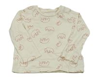 Smotanové tričko s medvedíkmi Lupilu