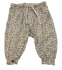 Béžovo-hnědé tepláky s leopardím vzorem Next