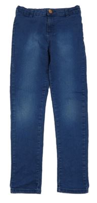 Tmavomodré teplákové skinny rifle Matalan