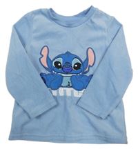 Svetlomodrá fleecová mikina so Stitchem Primark
