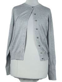 Dámský šedý propínací lehký svetr M&S