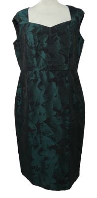 Dámské černo-zelené vzorované pouzdrové šaty Monsoon 