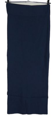 Dámska tmavomodrá rebrovaná midi sukňa Zara