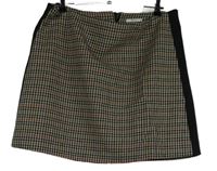 Dámská černo-béžovo-barevná vzorovaná vlněná sukně TU 