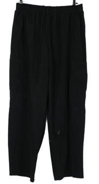 Dámské černé plátěné kalhoty s kapsami Sivvan 