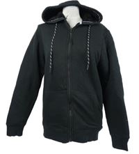 Pánská černá propínací zateplená mikina s kapucí F&F