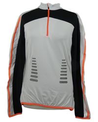 Dámská bílo-černá cyklistická funkční mikina Crane 