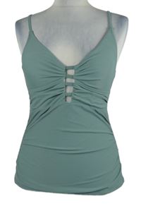 Nové - Dámský modrošedý vrchní díl tankini Cupshe 