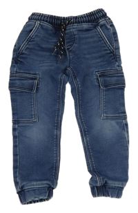 Modré teplákové cuff rifle C&A