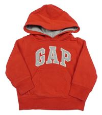 Červená mikina s logem a kapucí GAP