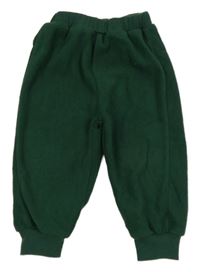 Zelené fleecové nohavice Shein