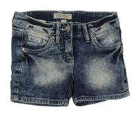 Tmavomodro-modré riflové kraťasy 