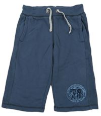 Tmavomodré teplákové kraťasy H&M