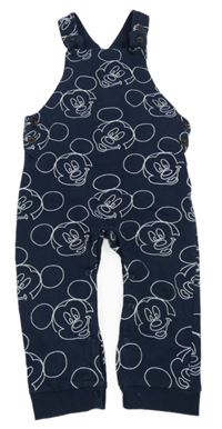 Tmavomodré laclové tepláky s Mickey Mousem 
