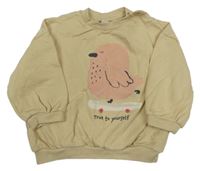 Béžová mikina s vtáčikom H&M