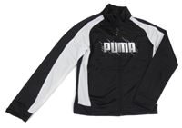 Černo-bílá propínací sportovní mikina s logem Puma