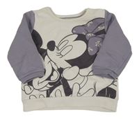 Lila-biela mikina s Minnie