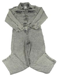 Sivý rifľový nohavicový overal Denim Co.