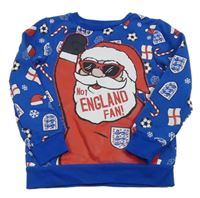 Modrá futbalová mikina so Santou - England