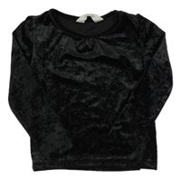 Černé sametové triko H&M