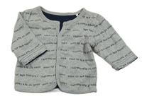 Sivá prepínaci mikina s nápismi