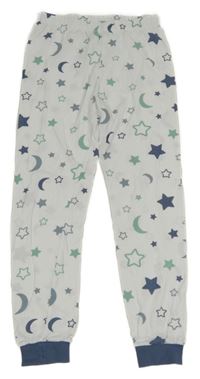 Biele pyžamové nohavice s hviezdami H&M