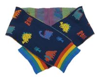 Tmavomodrá šála s barevnými dinosaury M&S