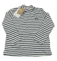 Nové - Šedo-tmavomodrý pruhovaný rolák Sfera