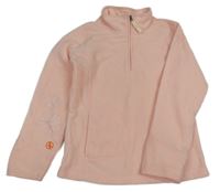 Svetloružová fleecová mikina