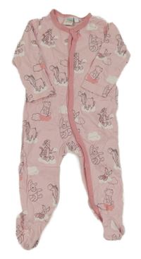 Svetloružový overal s medvídkem Pú Disney