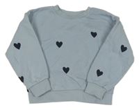 Svetlomodrá mikina so srdiečkami Primark