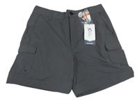 Nové - Tmavošedé outdoorové kraťasy s kapsami 