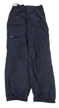 Nové - Tmavomodré šušťákové nepromokavé funkčné nohavice Quechua