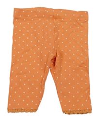 Oranžové puntíkaté legíny s krajkou Topomini