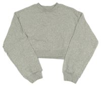 Sivá melírovaná crop mikina H&M