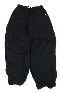 Nové - černé cargo paper bag plátěné kalhoty H&M