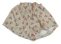 Béžové ľahké kraťasy s třešněmi Shein