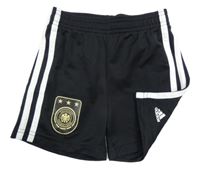 Čierne športové kraťasy s potlačou Adidas