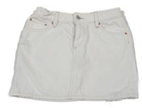 Biela rifľová sukňa H&M