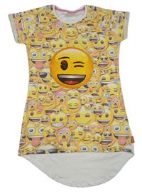 Biela tunika so smajlíkmi Emoji