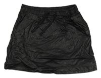 Čierna koženková sukňa C&A