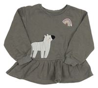 Šedá mikina se zebrou George 