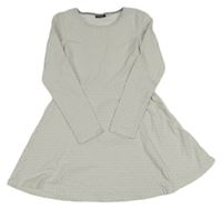 Bielo-sivé vzorované šaty Pepperts