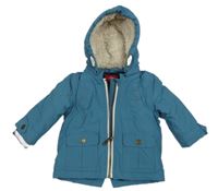 Modrá šusťáková zimní bunda s kapucí S. Oliver 