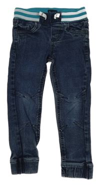 Tmavomodré rifle s pruhovaným pasom Imipidimpi