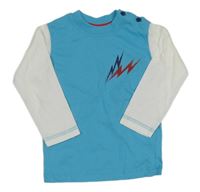 Světlemodro-biele tričko Lupilu