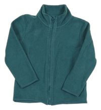 Tmavozelená fleecová propínací mikina George 