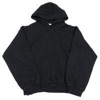 Čierna crop oversize mikina s klokankou a kapucňou H&M